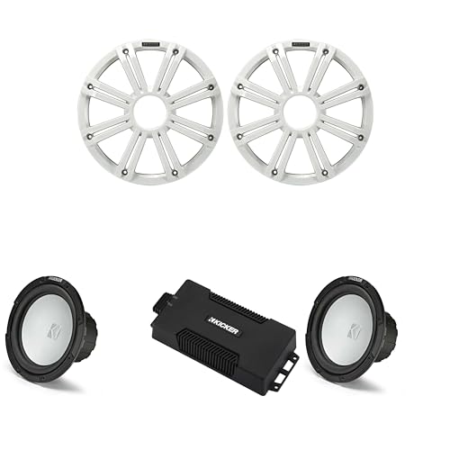 Kicker 48PXA6001 Weatherproof Powersport Mono Amp & (2) 10