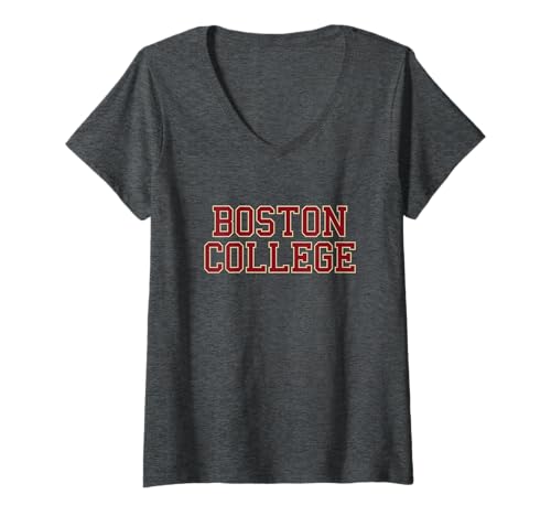 Womens Boston College Dark Heather | BC Eagles V-Neck T-Shirt
