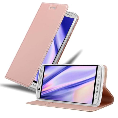 Cadorabo Hülle kompatibel mit ZTE Axon 7 MINI aus Premium Kunst Leder Flip Klappbare Stoßfeste Magnetische [Standfunktion] [Kartenfächern] Cover Hülle für ZTE Axon 7 MINI Tasche in Rosa