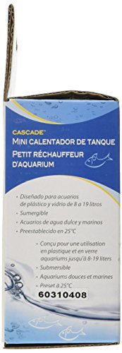 Penn-Plax Cascade Mini Fish Tank Heater – Fully Submersible – Great For Freshwater And Saltwater Aquariums – 4” Length – 10 Watt #TOP3