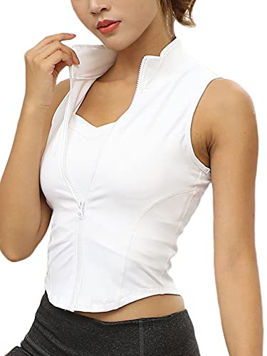 VEROMAN スポーツウェア レディース トップス ノースリーブ フロントファスナー 吸汗速乾 ジム 筋トレ ppi-nsc5