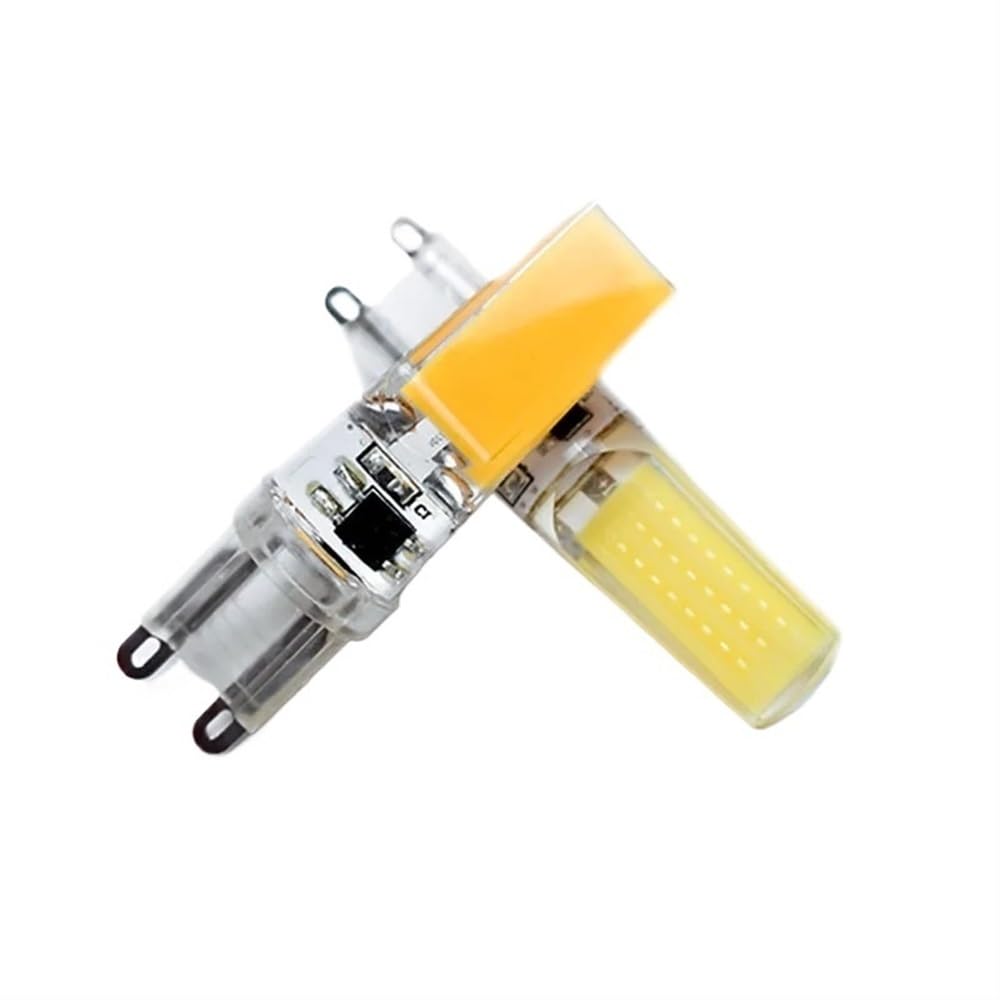 Fengyan Casa Lampadine, Confezione da 20, Lampadina LED COB AC220V LED COB G4/G9/E14 3W/6W Dimmerabile 360 ​​Angolo del Fascio Lampada a LED Lampadari Domestico Lampada(Cold White,G9 220V 6W)