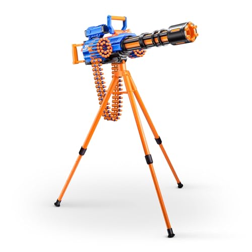 X-Shot Insanity Rage Fire Gatling-Gun - Batteriebetriebener Blaster mit 72 Darts, Munitionsgürtel & Stativ - Gatling-Blaster