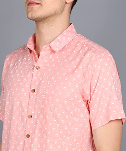 Image of BLOCKS OF INDIA Cotton Hand Block Print Half Sleeves Summer Shirt for Men