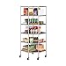 Seville Classics UltraDurable Commercial-Grade 6-Tier NSF-Certified Corner Steel Wire Shelving with Wheels, 28