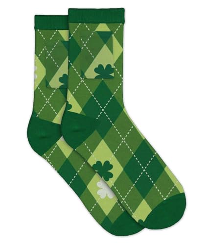 Chaussettes pour homme St. Patrick vert flashy imprimé rigolo et confortable - 3