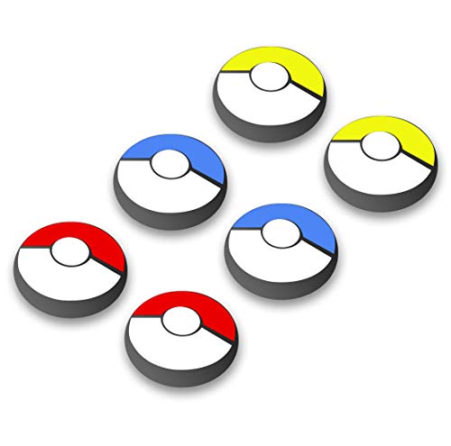 Ferkurn Switch Thumb Grip Caps for NS Joycon & Switch Lite, Switch Joystick Caps Analog Grips Button Caps Joy con Grip Cover Controller Skin Thumbstick Grips, Yellow Red Blue Switch Caps