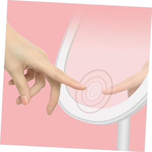 Miroir cosmétique tactile à luminosité réglable pour table
