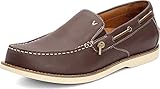 Vionic Men's Spring Greyson Boat Shoe - Slip-on with Concealed Orthotic Arch Support Chocolate 9 D...