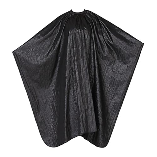 KAILIKETIY Mantello Da Parrucchiere Per Adulti Da Taglio Grembiule Per Acconciature Per Barbiere Casa Materiale Morbido e Resistente Facile Da Pulire e Riporre Nero