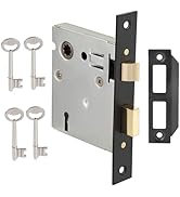 Toptotoo Mortise Lock Set Interior Door, Reversible Latch, Mortise Lock Replacement Parts, Skelet...