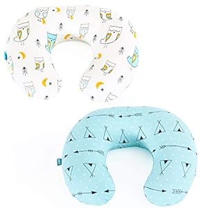 BROLEX Stretchy Nursing Pillow Covers 2 Pack Snug Fitted Nursing Pillow Slipcovers for Breastfeeding Moms,Ultra Soft…