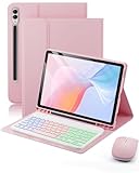 Cet étui est doté d'une fonction veille qui éteint l'écran à la fermeture et le rallume à l'ouverture, prolongeant ainsi la durée de vie de votre tablette. Il offre également stabilité et flexibilité magnétiques. Le clavier se fixe magnétiquement à l'étui en silicone pour une fixation facile et sécurisée. L'étui fait également office de support pour protéger votre tablette.