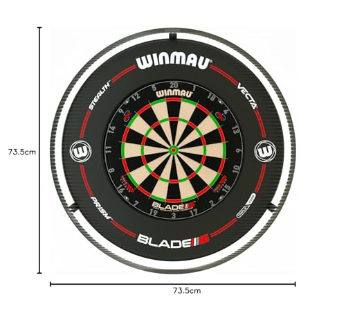 WINMAU Plasma Dartboard Light in Black – Ultimate Surround Dart Board Lighting – Slim Design LED Surround Ring for 360° Shadow-Free Illumination - Image 8