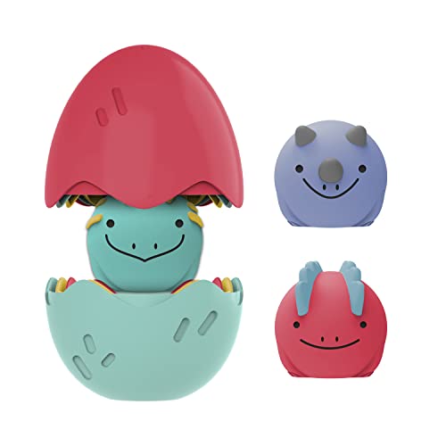 Image of Dr. Brown’s CleanUp Float & Hatch Dino Eggs, Multi-Use Interactive Bath and Pool Toy for Toddlers, 6m+, BPA Free