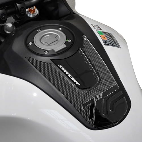 Protection réservoir Tracer 700 effet carbone - Autocollant 3D en résine haut de gamme pour moto Yamaha