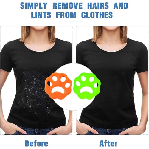 Ruayia 4 Stücke Tierhaarentferner Waschmaschine, Fusselbälle Waschmaschine, Katzenhaarentferner Waschmaschine, Wiederverwendbarer Tierhaarentferner, Silikon Haarfänger Entfernt - Stil 2