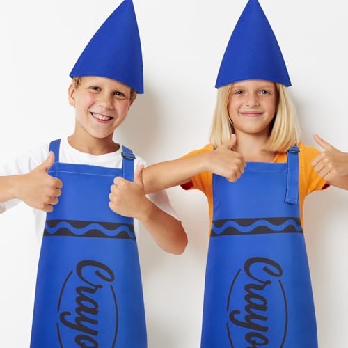 Disfraz infantil de crayón con gorro cónico miniatura 5