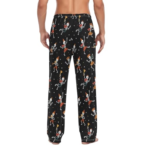 Musical Skeleton Men’s Pajama Bottoms Soft Lightweight Lounge Pants with Elastic Drawstring Waist2