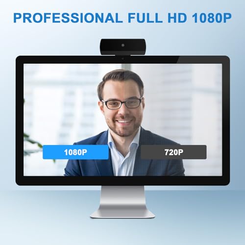 image for Diccik 1080P Webcam with Microphone, Full HD Web Camera for Desktop Co