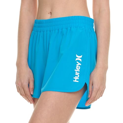 Pantalones cortos de natación Hurley para mujer en color turquesa talla M con bolsillos prácticos