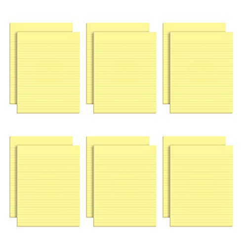 TOPS The Legal Pad Legal Pad, 8-1/2 x 11 Inches, Gum-Top, Canary, Narrow Rule, No Margins, 50 Sheets per Pad, 12 Pads per Pack (7528)