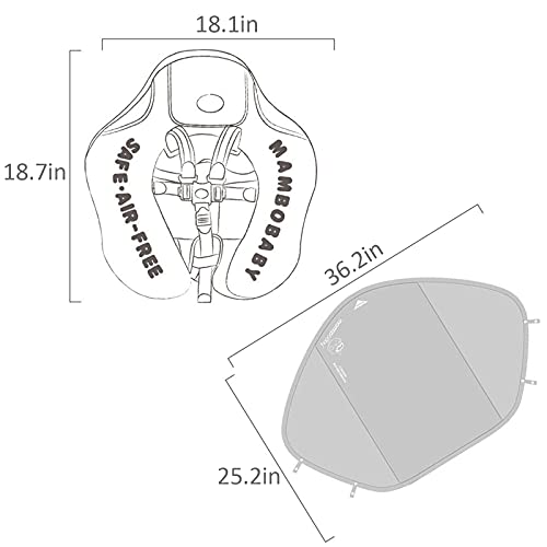 Mambobaby Float With Canopy Baby Floats For Pool With Removable Upf 50+ Sun Canopy, Non Inflatable Baby Float Swim Trainer (Blue) #TOP4