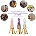 Super Loud Solid Brass Hand Call Bell Meditation Altar Bell - Solid Brass Ritual Tool for Prayer, Home Decor & Pet Feeding (Natural Crystal Tower Design)​​