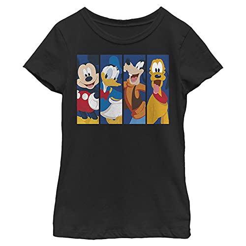 Image of Disney Mickey Bro Time Panels Girls T-Shirt Black