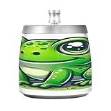 Cendrier en acier inoxydable avec couvercle en forme de grenouille et gros yeux pour femme