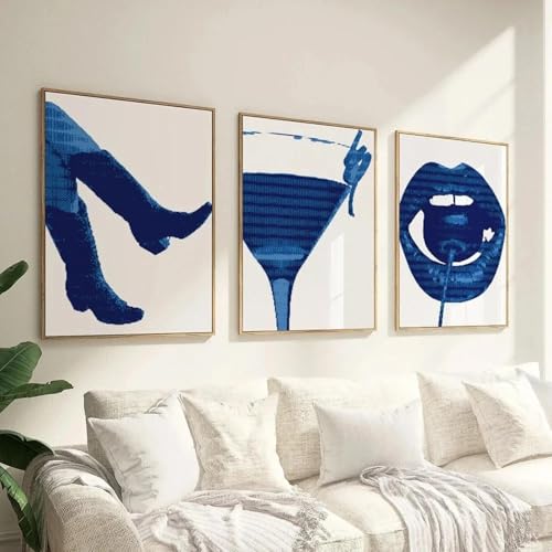 Affiche sexy en toile dessin animé triptyque 60x90cm sans cadre pour décoration murale