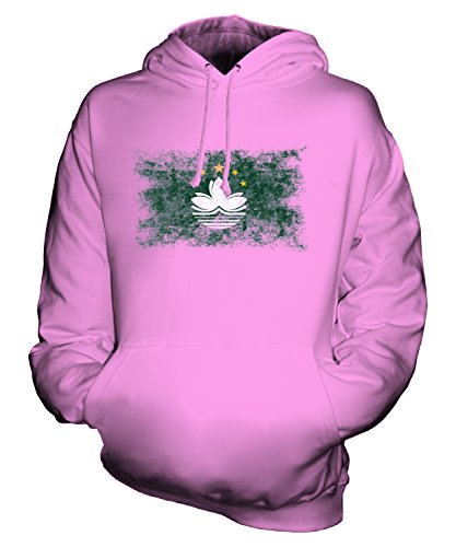 Sweat pull à capuche homme femme drapeau Macao délavé