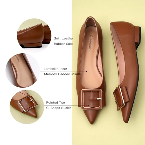 C.Paravano Womens Flats | Pointed Toe Flats | Flat Shoes for Women | Ballet Flats | Black Flat | Work Flats4