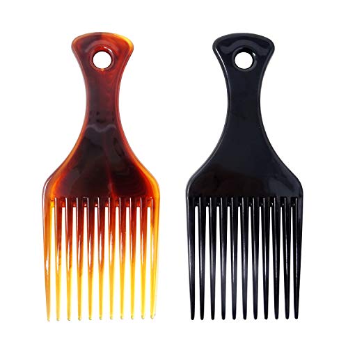 Peines para cabello 2 piezas plástico para cabello rizado miniatura 1
