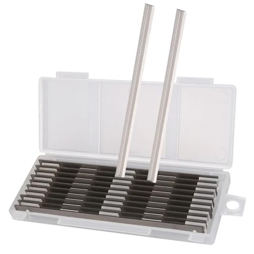 Reversible Electric Planer Blades 82mm Durable Stainless Steel Planer Blades with Two Cutting Edges Precision Ground HSS for Makita Bosch Hitachi Professional & DIY Woodworking (10)