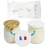 Monboco | Tapas para vasos yogurtera |compatibles con marca mercadona, la lechera, danone | diámetro 56mm | Blanca | Material de PEHD | Lote de 30 | Compatible con los productos lácteos |