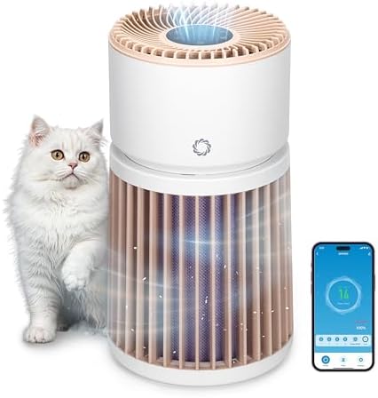 Airthereal Pet Air Purifier for Large Room up to 3500sq.ft - Odor Eliminate H13 Purple Filter - Air Cleaner for Pet Hair, Dander, Cat Urine Odor, Dust, Smoke - PM 2.5 Air Quality Sensor, AGH400-PET