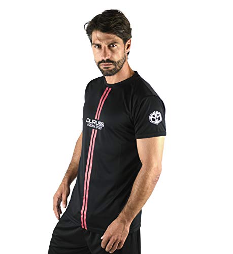Duruss Camiseta ténica Manga Corta, Hombre, Negro, XXL