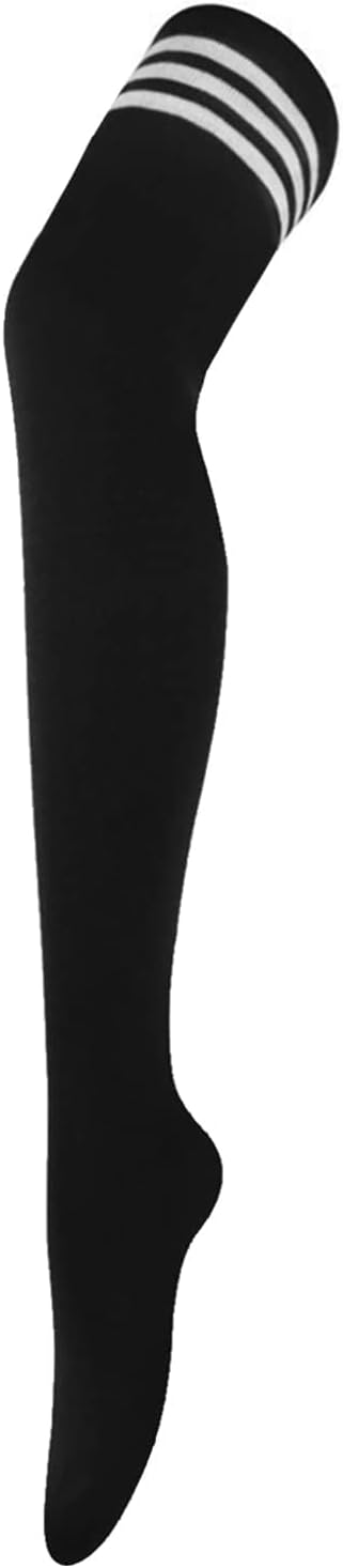 DRESHOW Extra Long High Thigh Socks Striped Over Knee Thin Tights Long Stocking - Image 8
