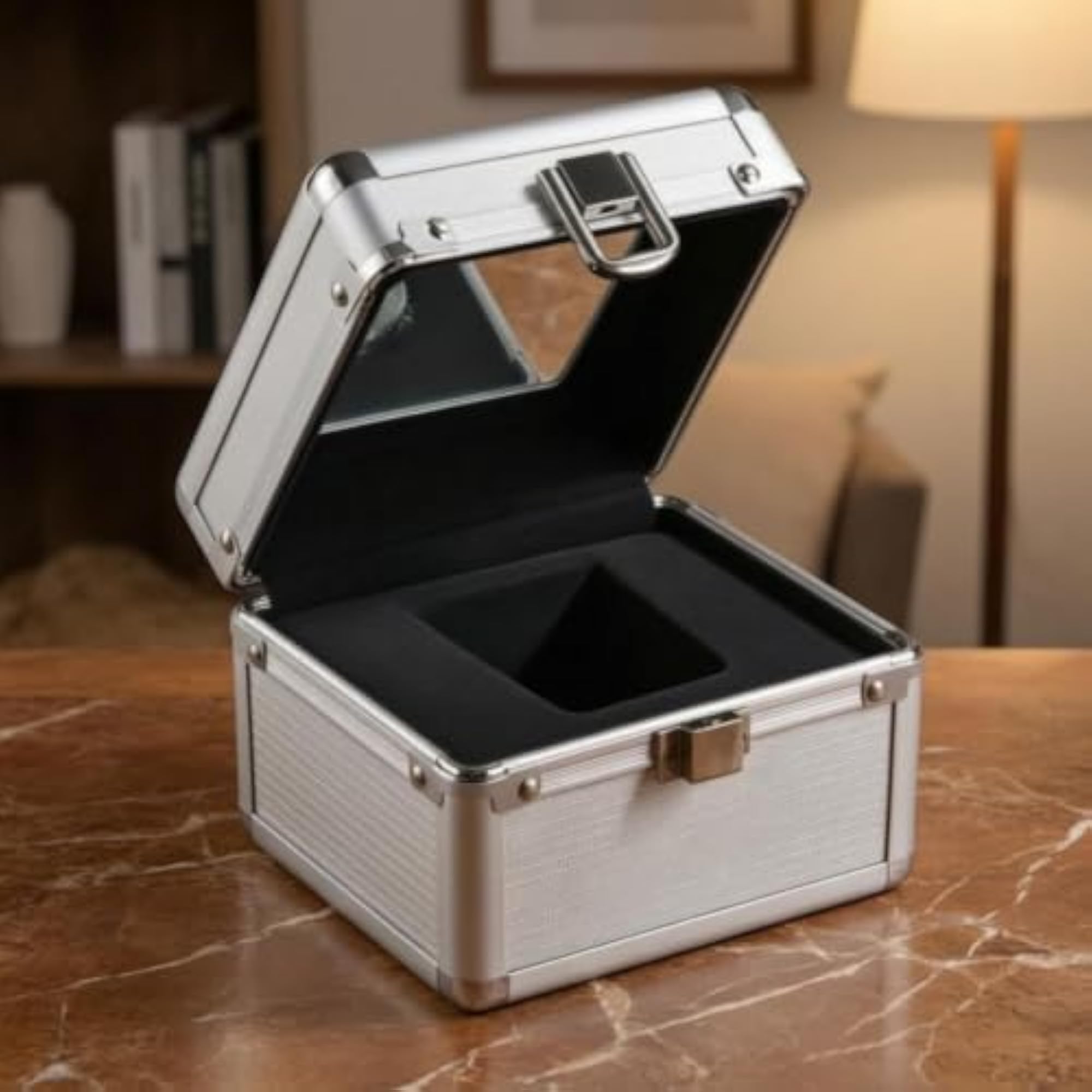 Aluminum Individual Watch Case, Hard-Cover Design