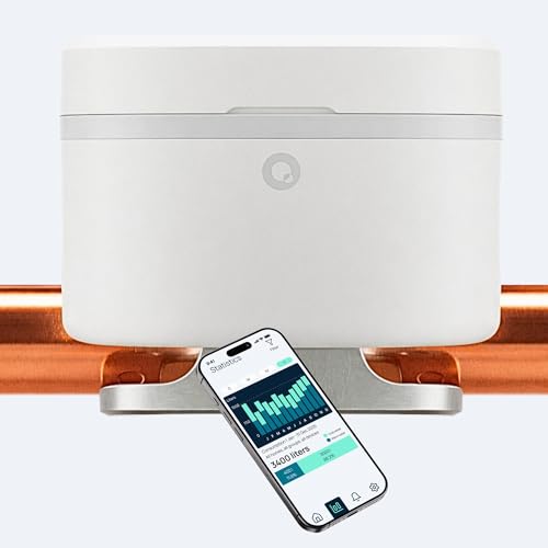 Water Grip Quandify Blanc – Capteur d’Eau Intelligent connecté Wi‑FI, détecteur de Fuite d’Eau à Pince, Suivi de consommation, Application iOS/Android