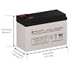 SigmasTek PCM Powercom Black Knight Pro BNT-800AP Compatible UPS Battery, 12V 7.5Ah F2