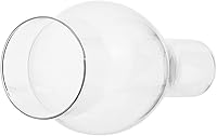 Vista 9 de Lámpara de queroseno de vidrio transparente de 6.49 pulgadas, repuesto para chimenea, lámpara de aceite, pantalla de globo para decoración del hogar