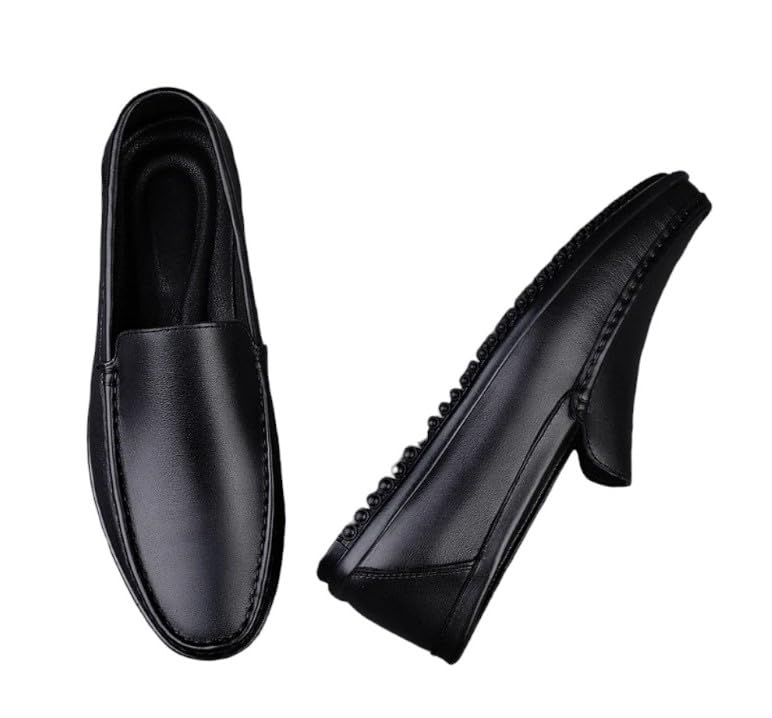 MICHEAL FERAAS Premium Leather Loafer Moccasin for Men | Exquisite Formal and Casual Loafers (Black, UK Footwear Size System, Adult, Men, Numeric, Medium, 8) (B0DHQXLG9K) Amazon Price History, Amazon Price Tracker