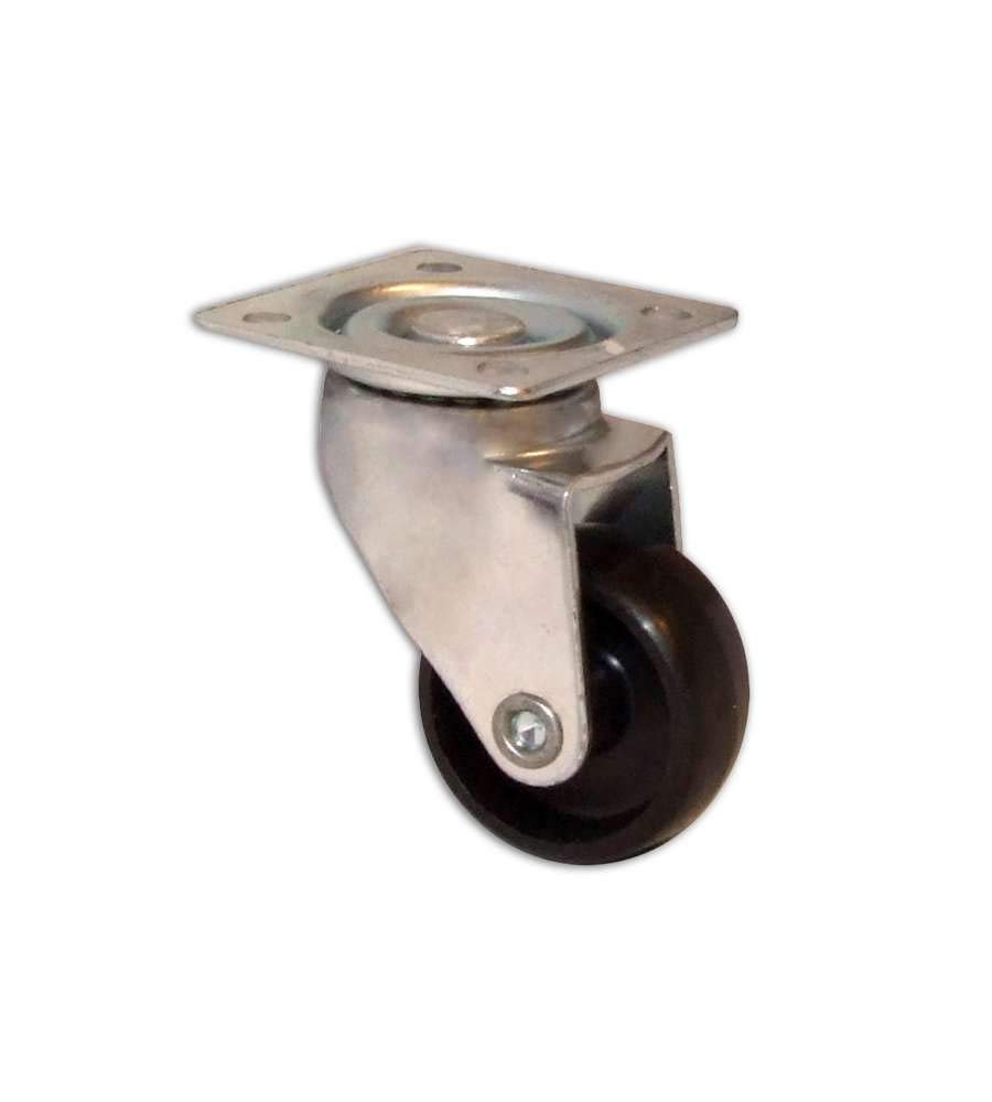 Masidef - Rueda giratoria de plástico con Placa, 30 mm de diámetro