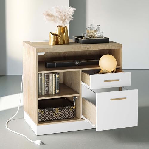 ModernMate 2 Drawer Wood File Cabinet, Filing Cabinet for Home