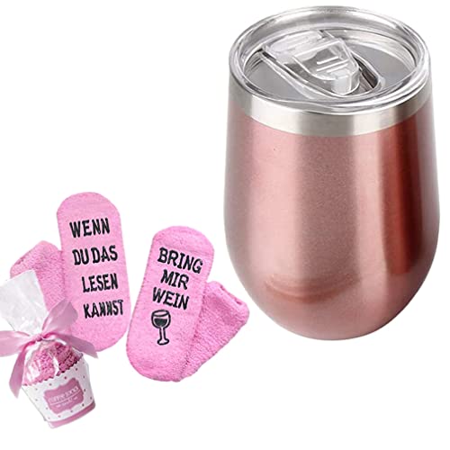 Osmond Weinglas Aus Edelstahl - Doppelwandig Isoliert, Bruchsicher In Schwarz