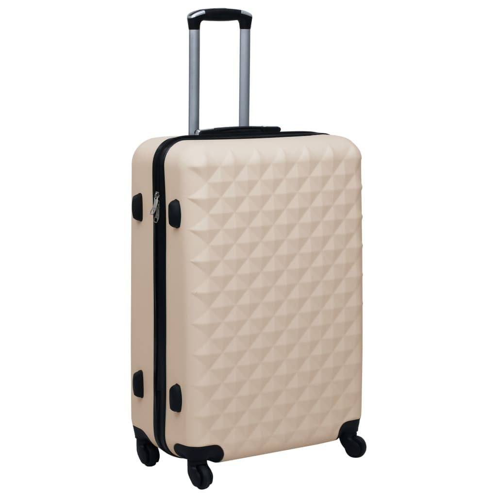 Walizka na kółkach z twardego tworzywa ABS, z podszewką z tkaniny, 48 x 28 x 71 cm, zamek bezpieczeństwa, 4 kółka 360 stopni, uchwyt do noszenia, bagaż podróżny na urlop, podróż samolotem i