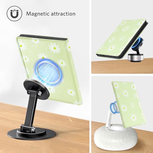 Image of CoBak Stand Case for 7 inch Kindle Paperwhite 12th Gen 2024 and Kindle Colorsoft with Hand Strap - Compatible with iPhone MagSafe, for Samsung /Belkin /Anker Wireless Charging Pads, Durable, Auto Sleep Wake