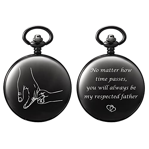 Reloj de bolsillo de cuarzo grabado con acabados premium y estuche exclusivo de presentación